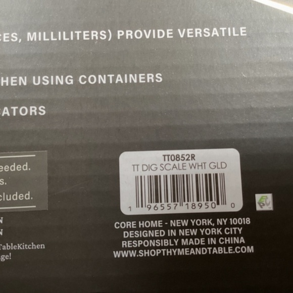 Thyme & Table Luxe Collection Digital Scale New in Box - Picture 9 of 11